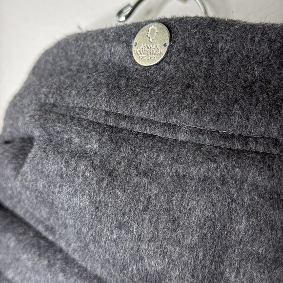 Noel Asmar Equestrian Gray Wool High Collar Equestrian Vest Women's Size XL EUC - Picture 6 of 9